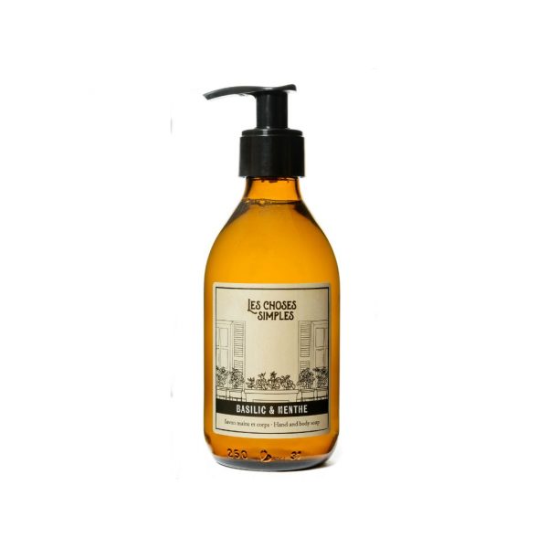 Hand und Körperseife Basilikum Minze – pflanzliche Seife im Glas mit Basilikum-, Minze- und Eukalyptusduft