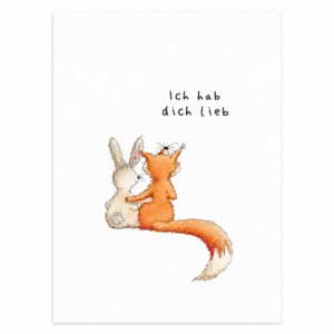 Grusskarte "Fuchs & Hase"