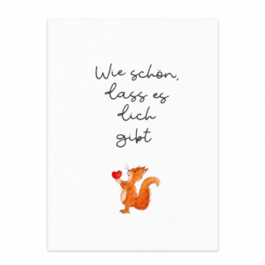 Grusskarte – Eichhörnchen
