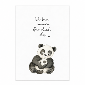 Grusskarte – Pandas