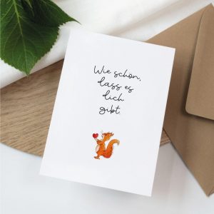 Grusskarte – Eichhörnchen