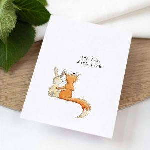 Grusskarte "Fuchs & Hase"