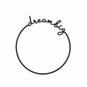 Holzkranz „Dream Big“ schwarz