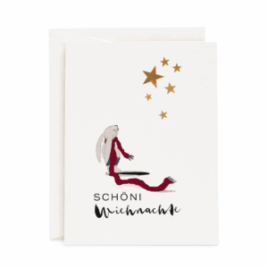 Weihnachtskarte – „Schöni Wiehnacht“ – Hase