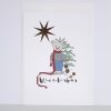 Weihnachtskarte Wunderbar – exklusive Karte von Schweizer Künstler mit Bärenmotiv im Hochformat