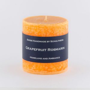 Duftkerze Lebenskraft Grapefruit Rosmarin – handgefertigte Kerze mit frischem Duft aus Grapefruit und Rosmarin, hergestellt in der Schweiz