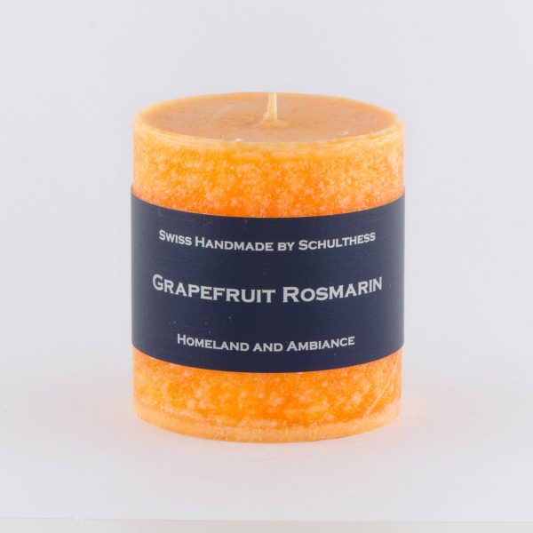 Duftkerze Lebenskraft Grapefruit Rosmarin – handgefertigte Kerze mit frischem Duft aus Grapefruit und Rosmarin, hergestellt in der Schweiz