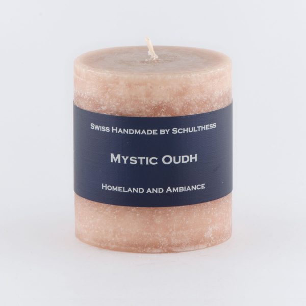 Duftkerze Seelenfeuer Mystic Oudh – handgefertigte Kerze mit edlem Holzduft und warmen Harzakzenten, hergestellt in der Schweiz