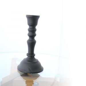 Kerzenständer Klein – schlichter schwarzer Metall-Kerzenhalter, stabil und elegant für Tisch oder Kommode