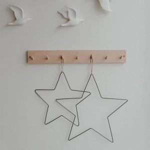 Metallstern Deko Set Zweiteilig – minimalistisches 2er Set aus Metall zum individuellen Dekorieren
