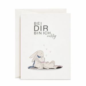 Karte „Bei dir bin ich richtig“