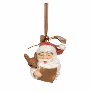Weihnachtsanhänger Santa mit Reh